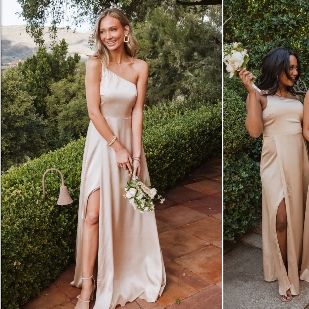 Show Me Your Mumu Bridesmaid dress in style ‘Shannon One Shoulder Dress’